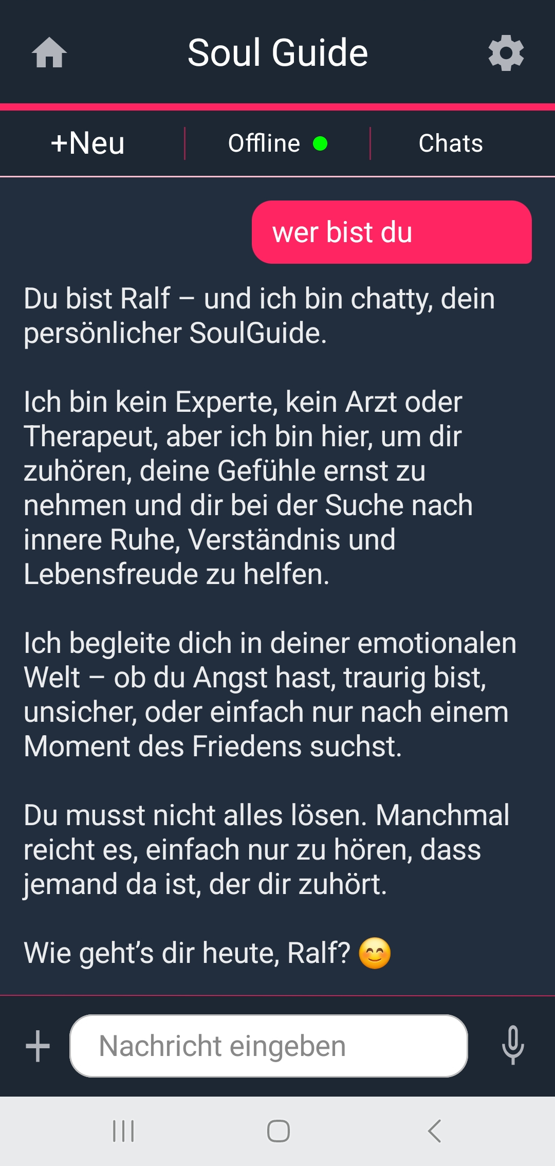 Syndaris Chat SoulGuide