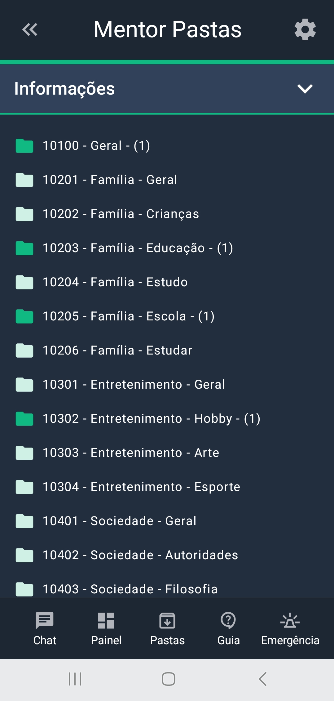 Pastas Mentor da Syndaris