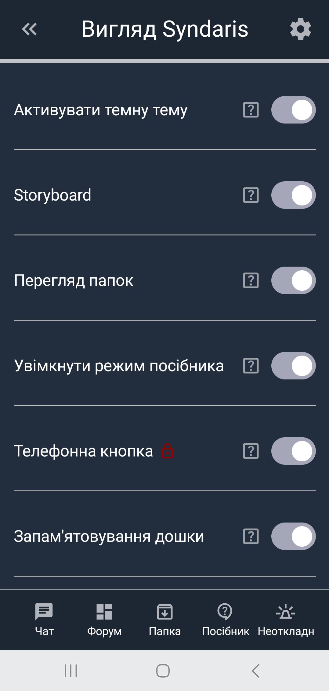 Інтерфейси Syndaris
