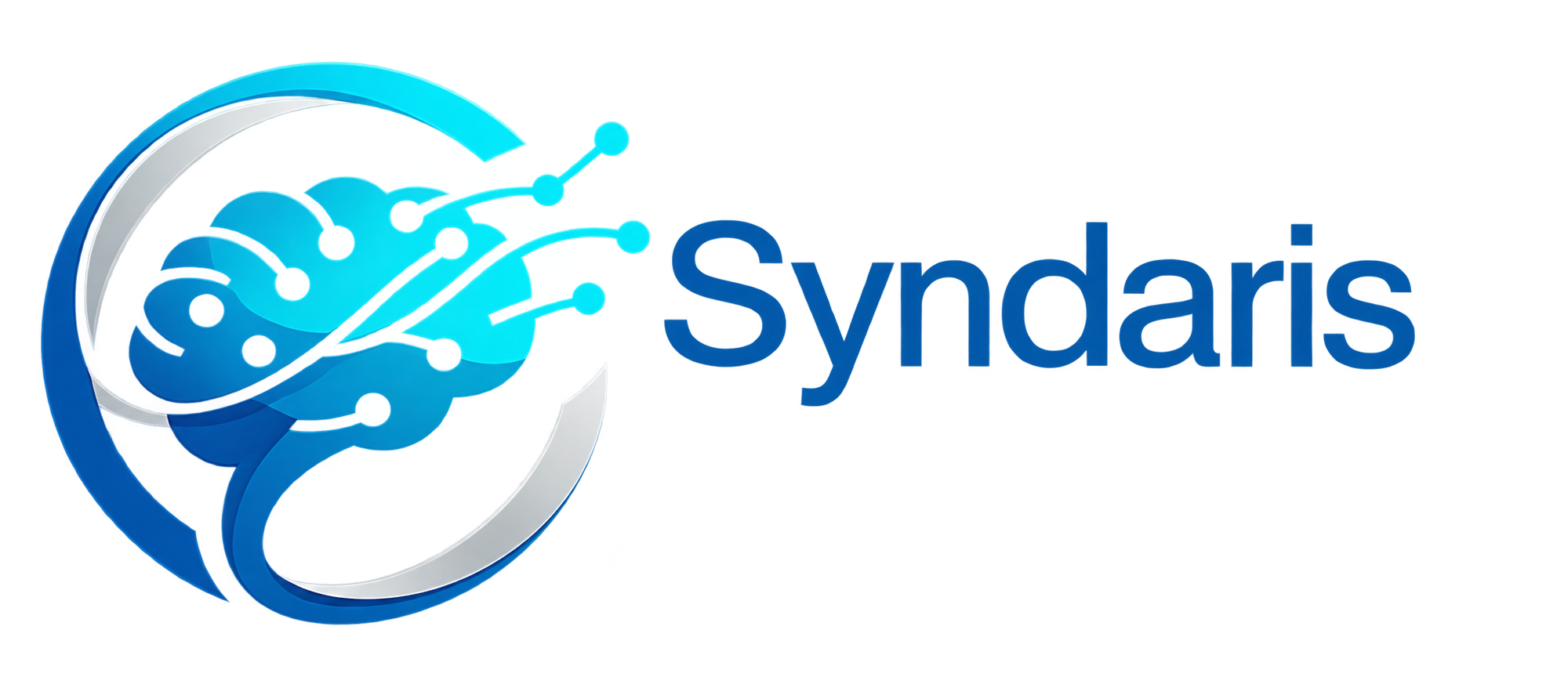 SYNDARIS-Logo – Blaue Schrift